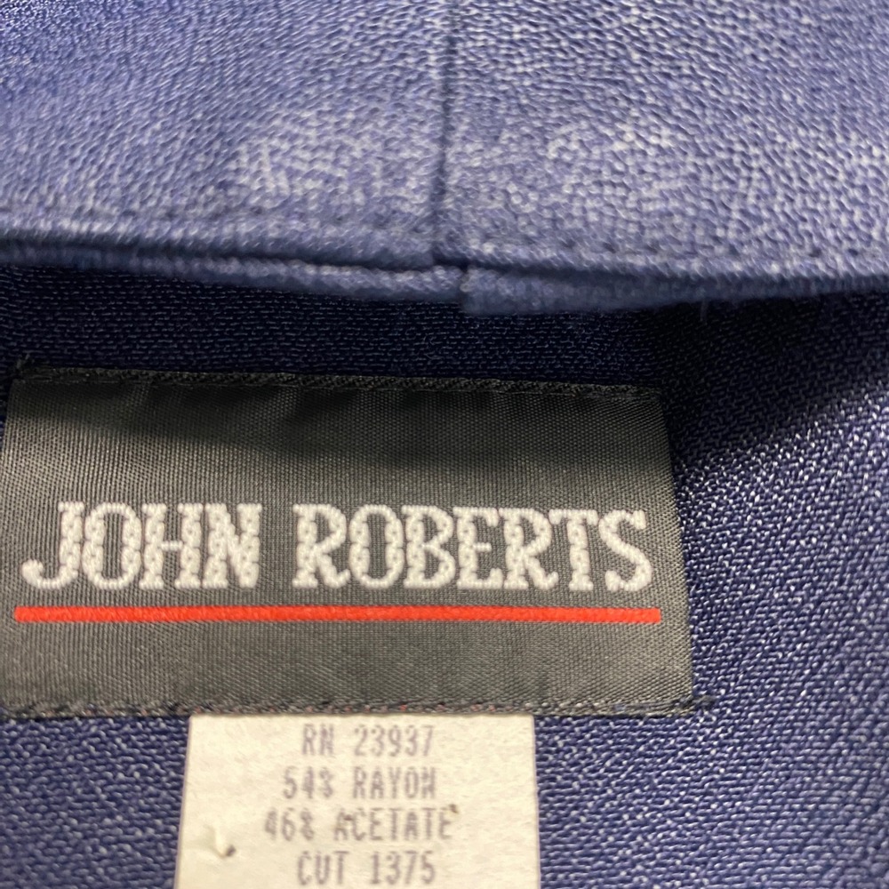 VTG  Stunning John Roberts Navy Blue Gold‎ Trimmed Tuxedo Dress Professional 10 - Picture 12 of 16